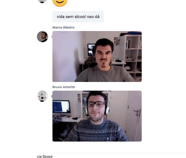 Gif communication via Skype