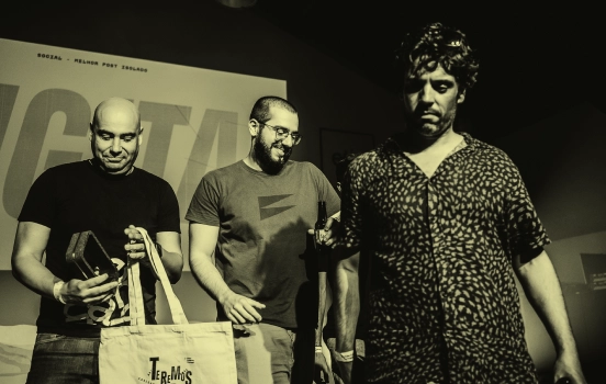 Adriano, José and Daniel on stage at CCP